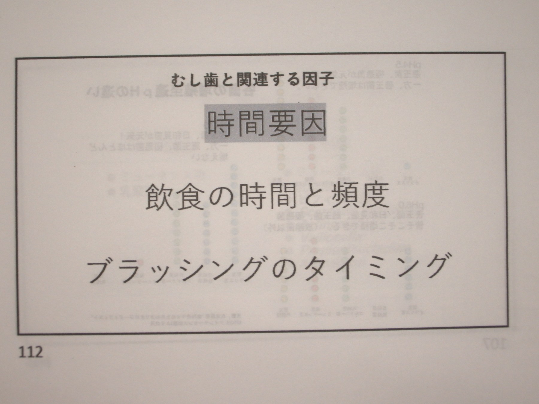 むし歯と関連する時間要因